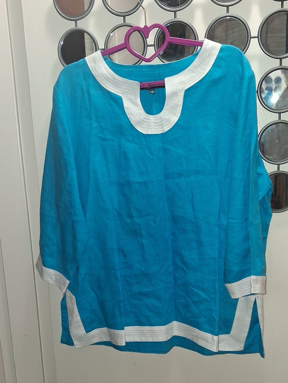 JONES NEW YORK BLUE TUNIC Top